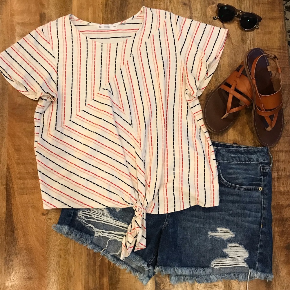 Tie-front Top